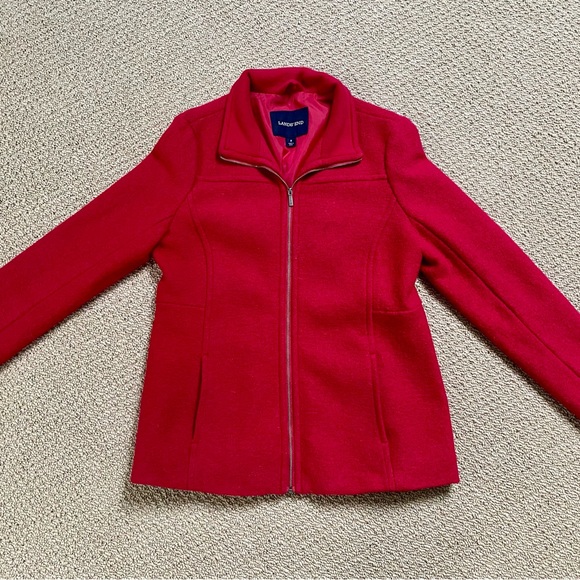 Lands’ end berry red wool jacket - women 8 / m - Landsend - Picture 1 of 7